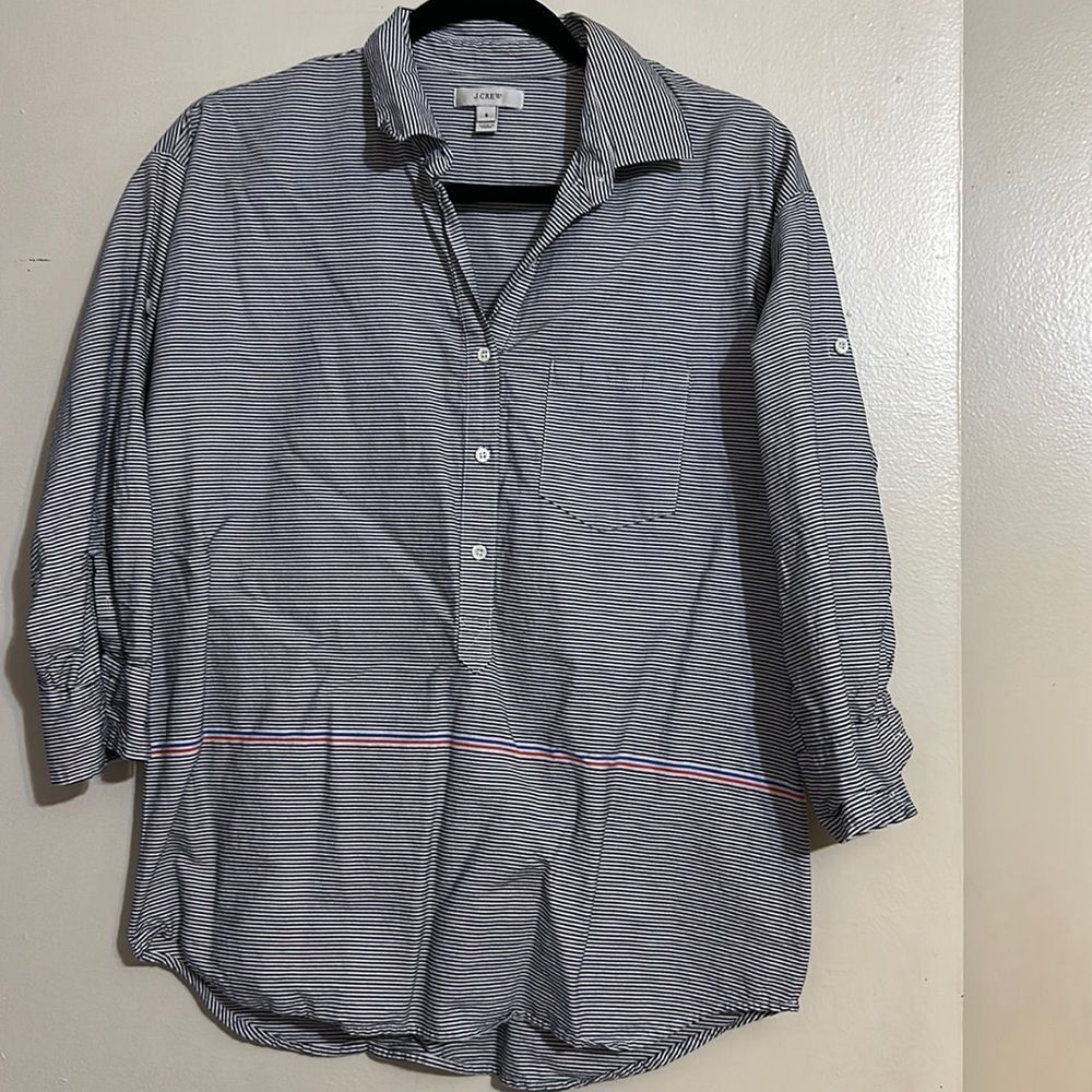 J Crew Pop Over shirt